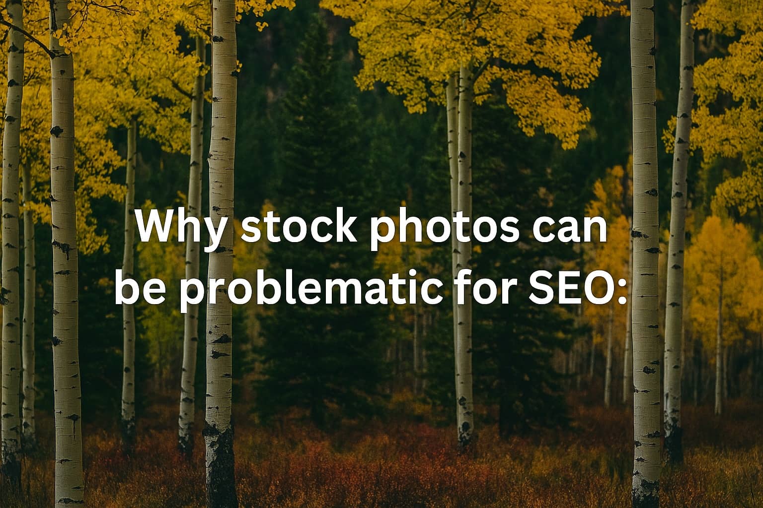 Stock Photos Can Be Problematic for SEO